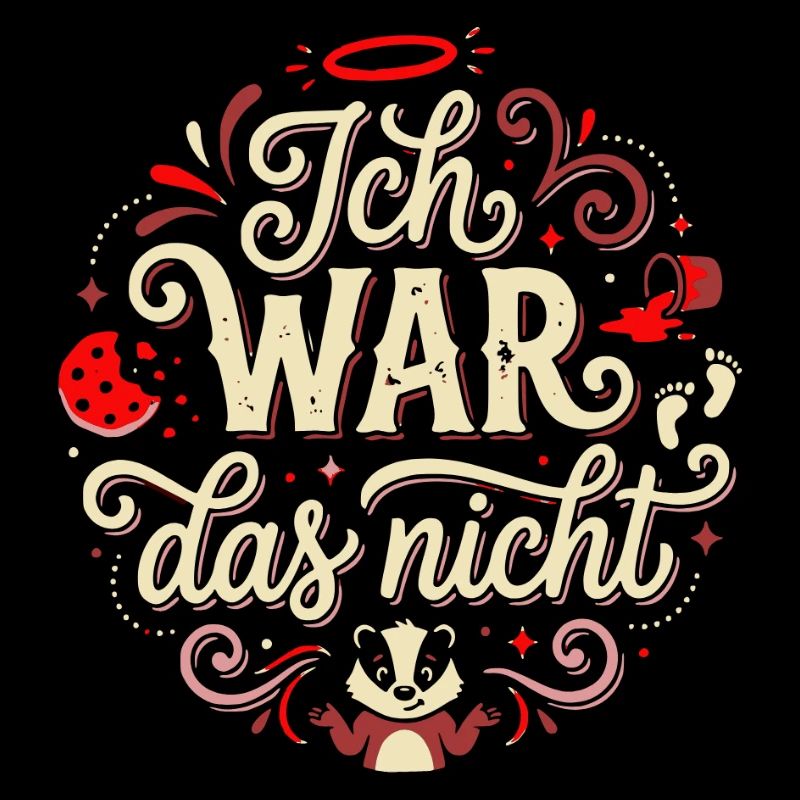 Ich war das nicht – verspielte Typografie