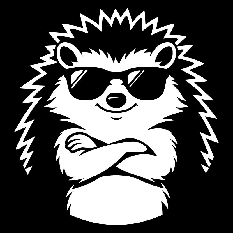 Hérisson cool avec des lunettes de soleil