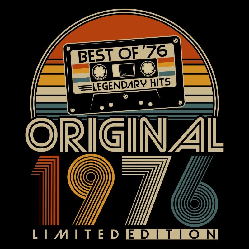 Original 1976 Retro Vintage Geburtstag Geschenk