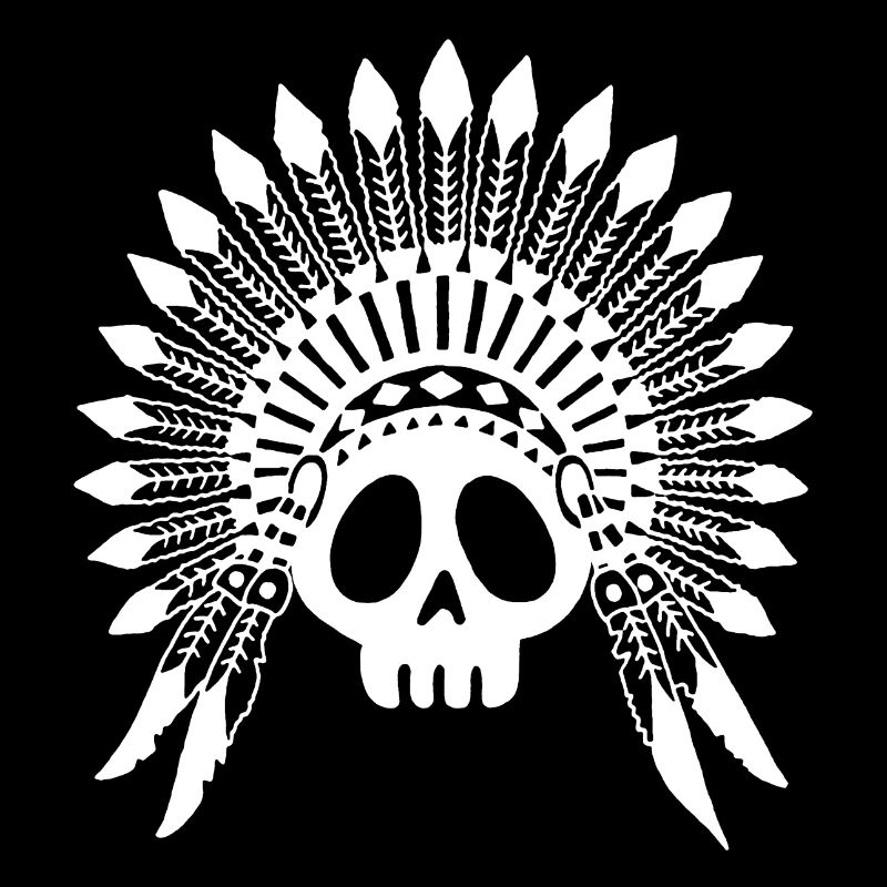 Crâne de chef indien (blanc)