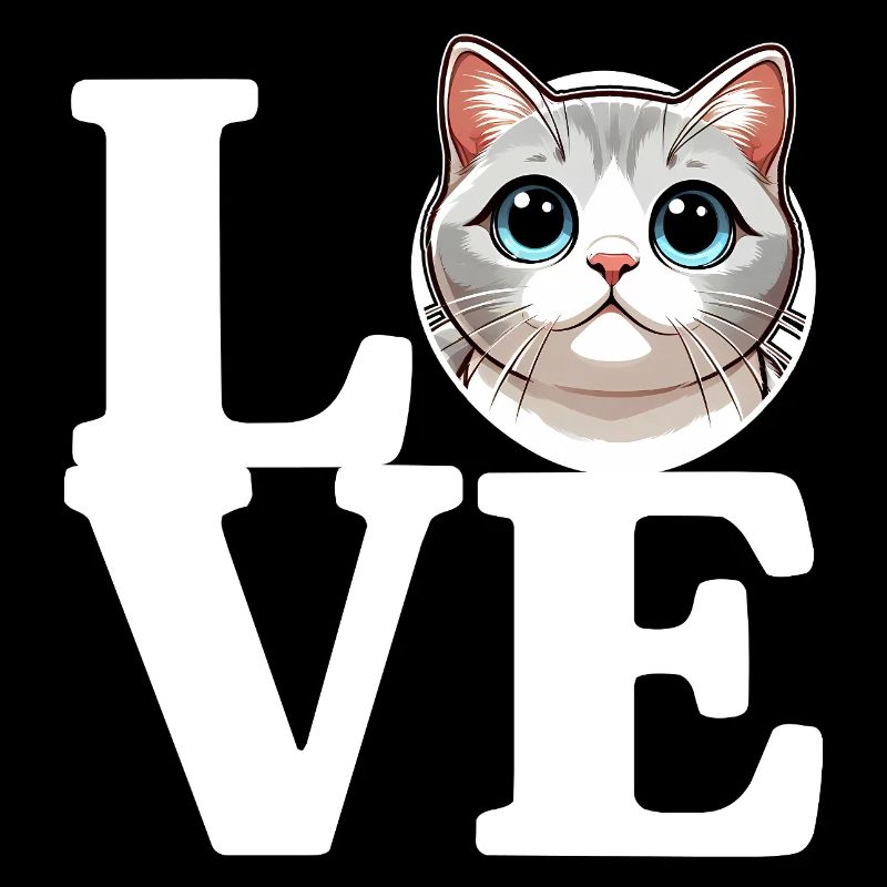 J’ADORE Chat Amoureux Chat Drôle