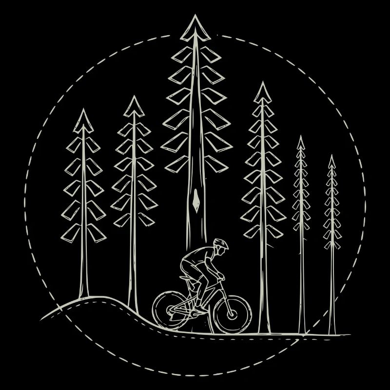 Radfahrer in der Natur