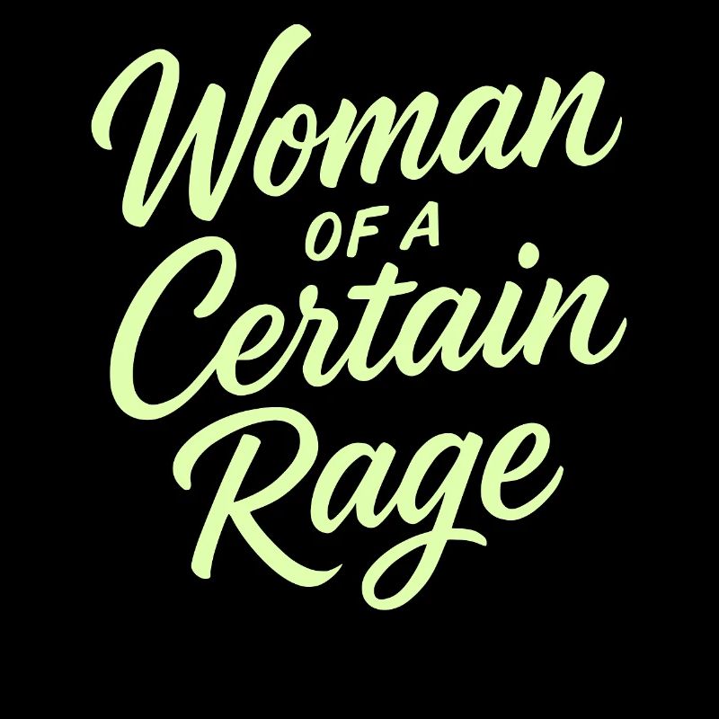 Femme d’une certaine rage vert clair design