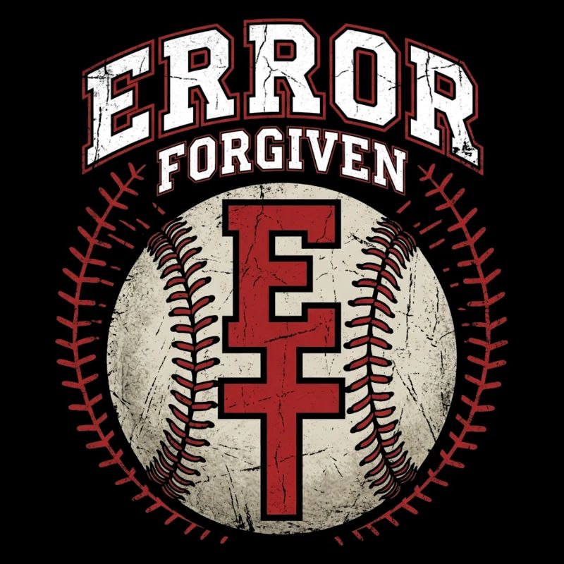 Error Forgiven Christlicher Baseball Glaube Jesus