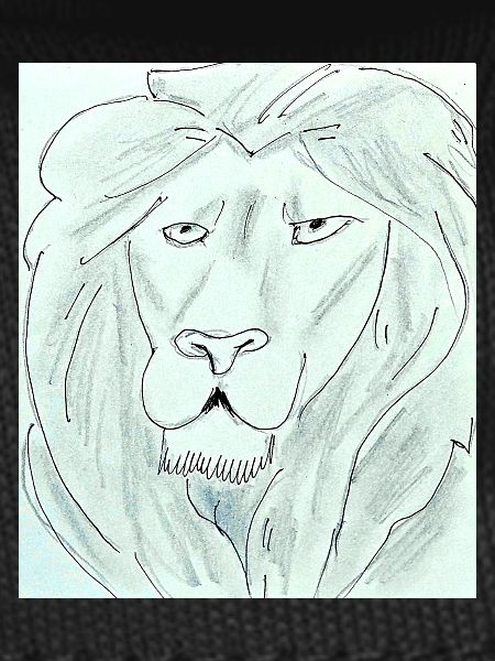 Pure Lion Head Drawing