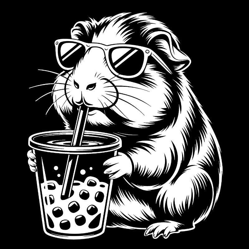 Guinea pig with sunglasses