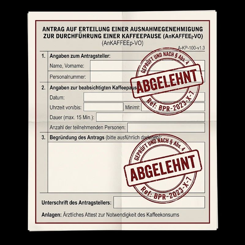 Antrag auf Kaffeepause