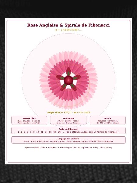 Rosace Fibonacci Rose Délicate