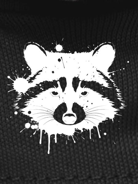 Raccoon Splash White