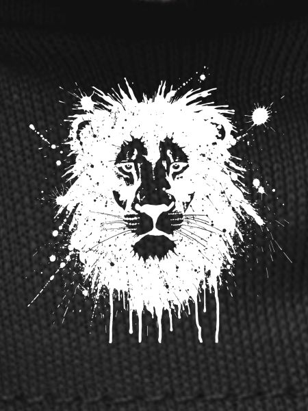White splashed lion