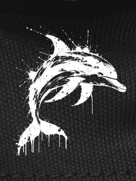 Dolphin Paint Splash White