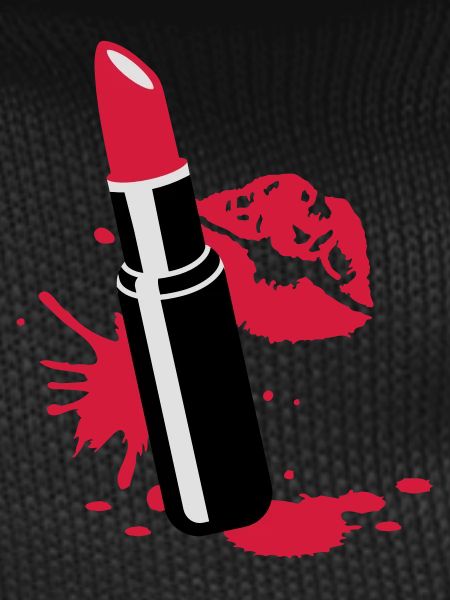 Lipstick with kissing lips