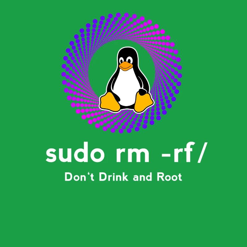 Computer Sys admin Penguin Nerd pc sudo rm -rf cod