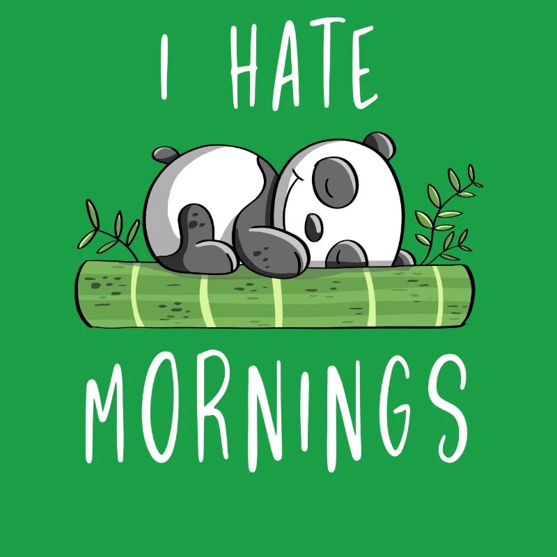 I Hate Mornings - Bamboo Panda Bear - Comic