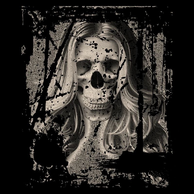 Skull Girl noir et blanc
