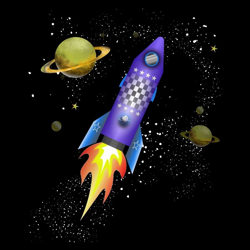 Rakete im Weltall