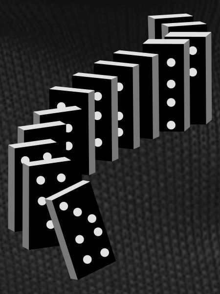 tile-based game with dominoes