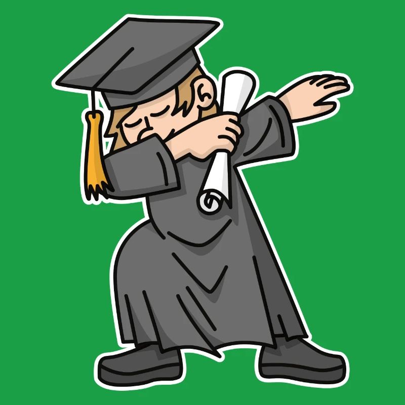 Junge Student dab dabbing Absolvent Schule