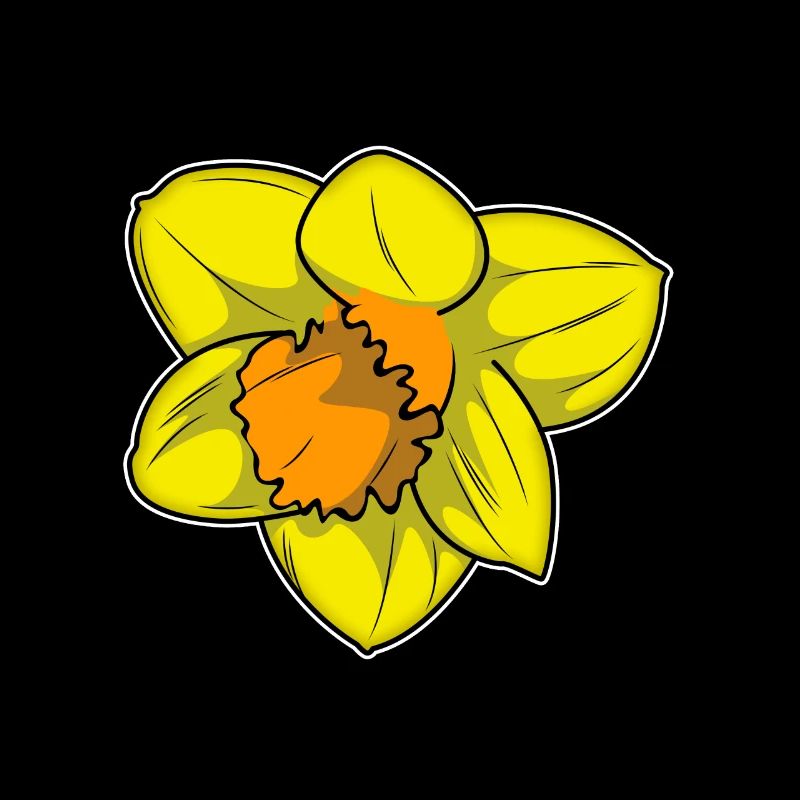 Vibrant daffodil with warm hues