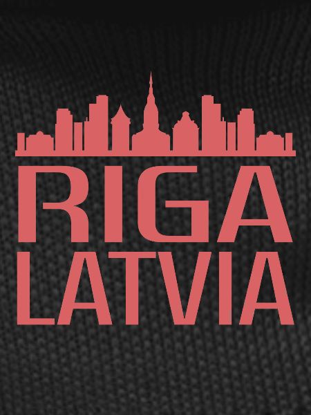 Stylish Riga Skyline Illustration