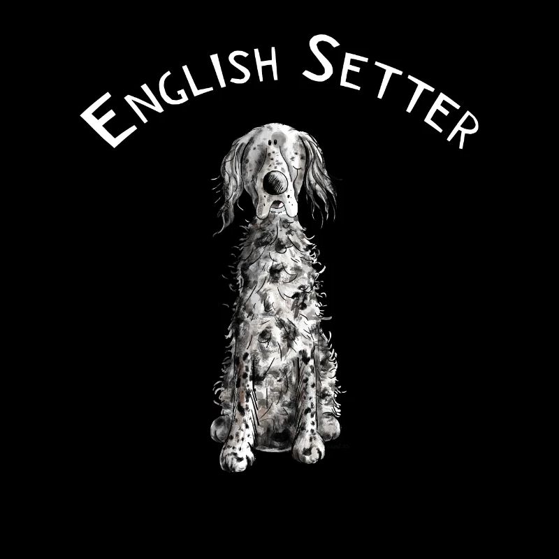 Drolliger Englischer Setter I Hunde Comic Geschenk