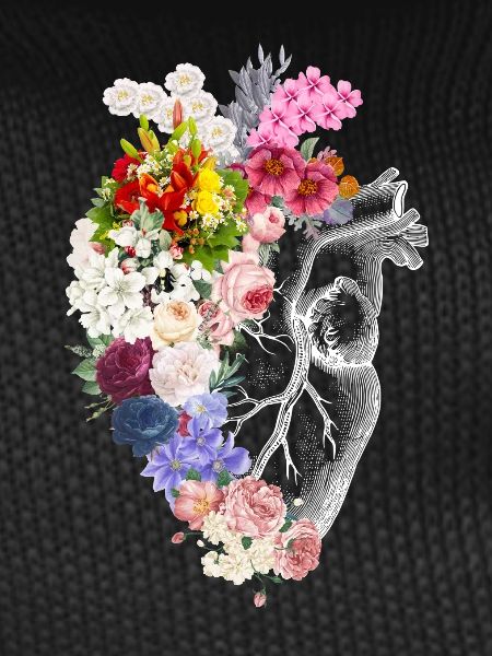 Floral Anatomical Heart