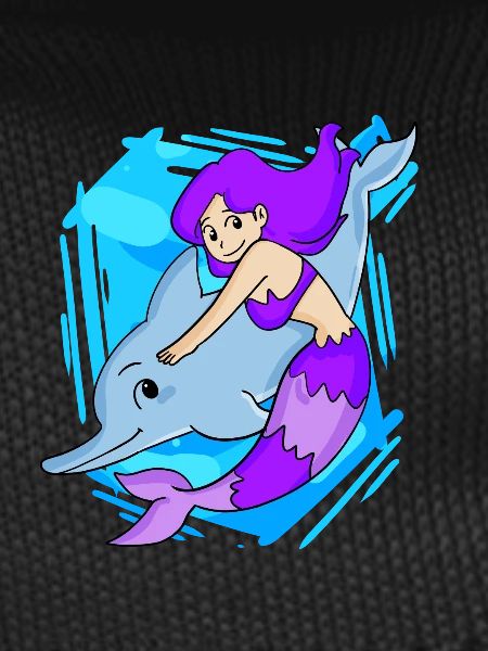 Sirène avec dauphin