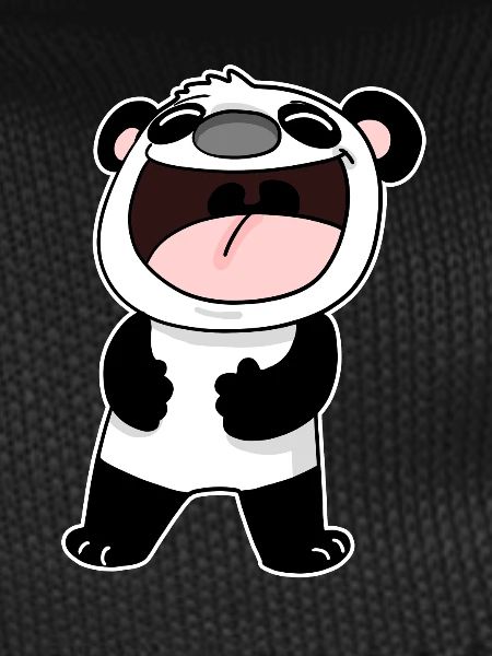 Doux panda riant