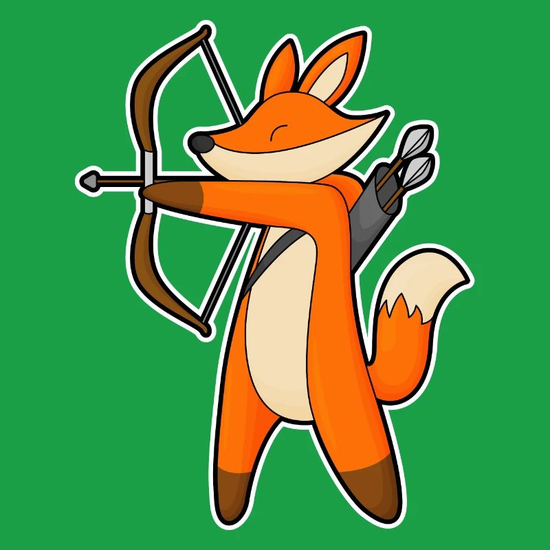 Renard comme archer avec flèche &arc