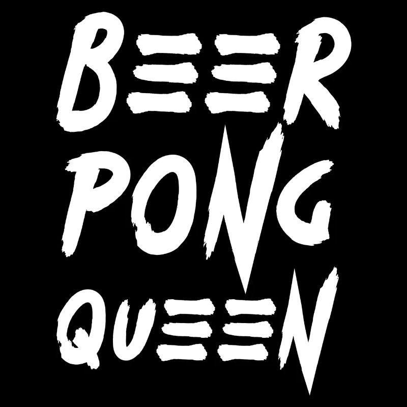 Écriture beerpong queen bière jeu de boisson