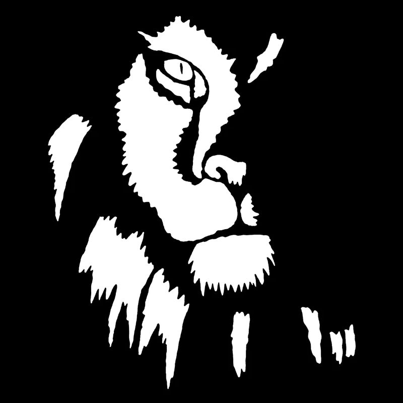 Lion blanc dans l'ombre