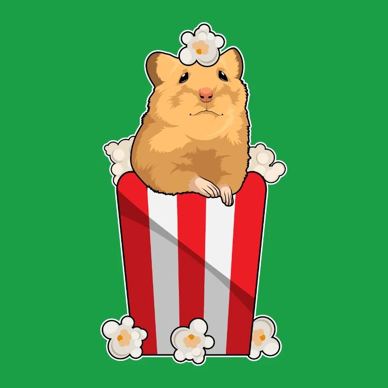Hamster au pop-corn