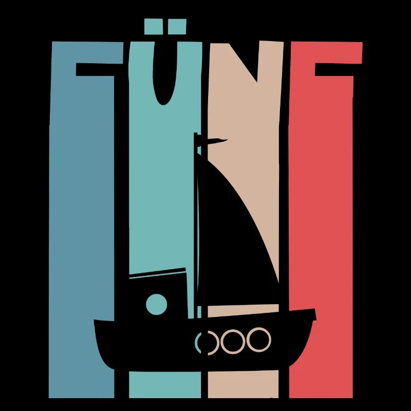 5 Jahre Kindergeburtstag Boot Schiff Segelschiff