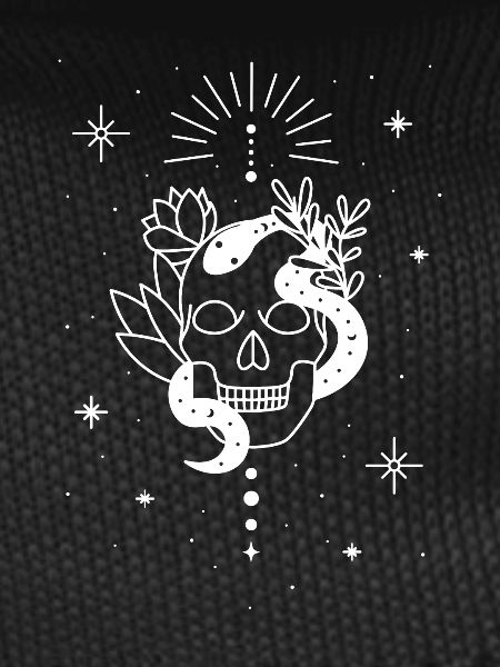Trippy Occult Skeleton Snake