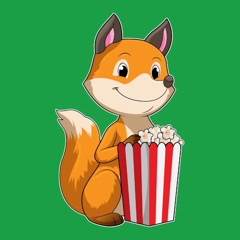 Renard au pop-corn