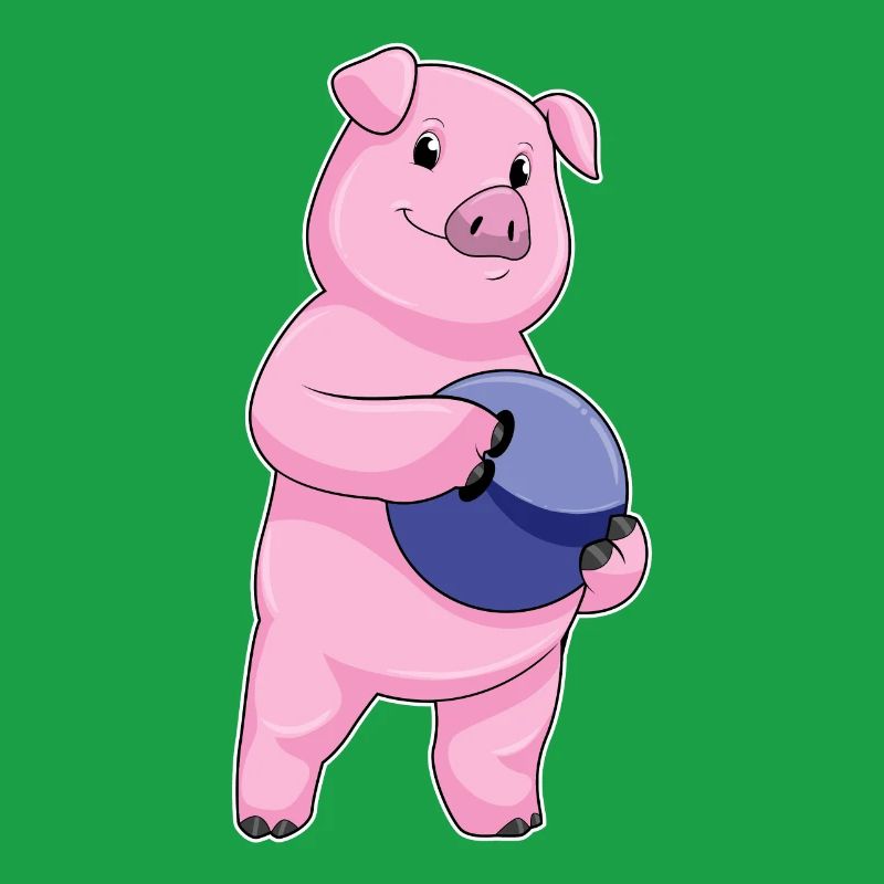 Boule de bowling cochon