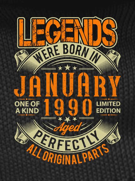 1990 January Birthday Legend