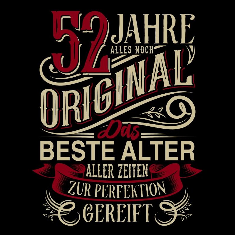 52. Geburtstag Vintage Retro