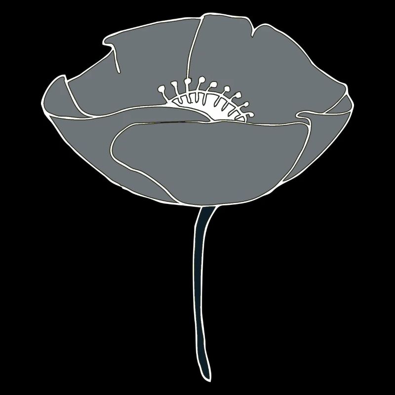 mohnblume grau