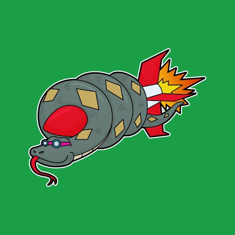 Serpent avec fusée