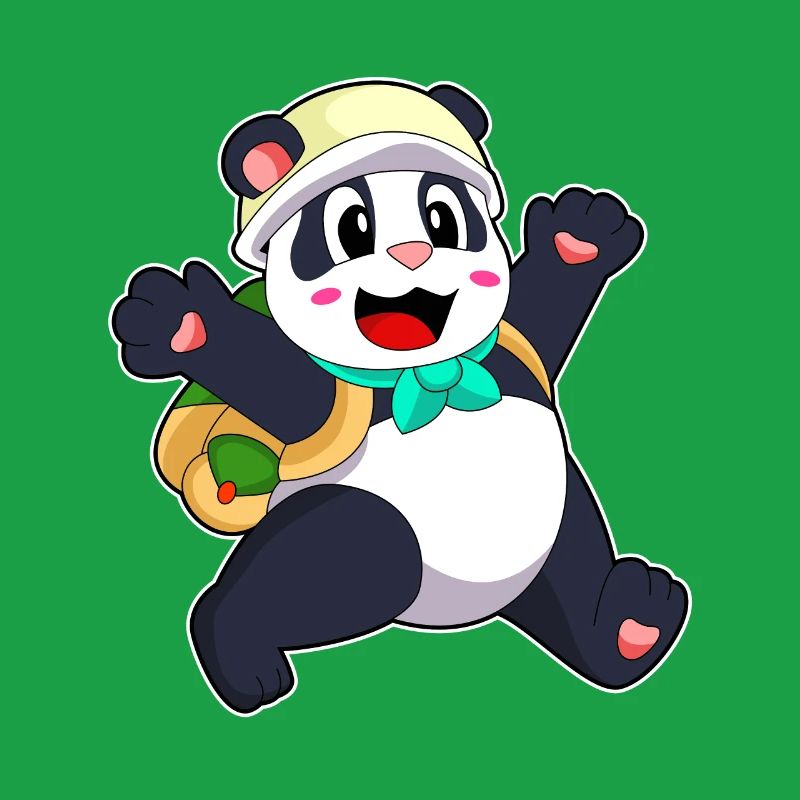 Panda Student Backpack School