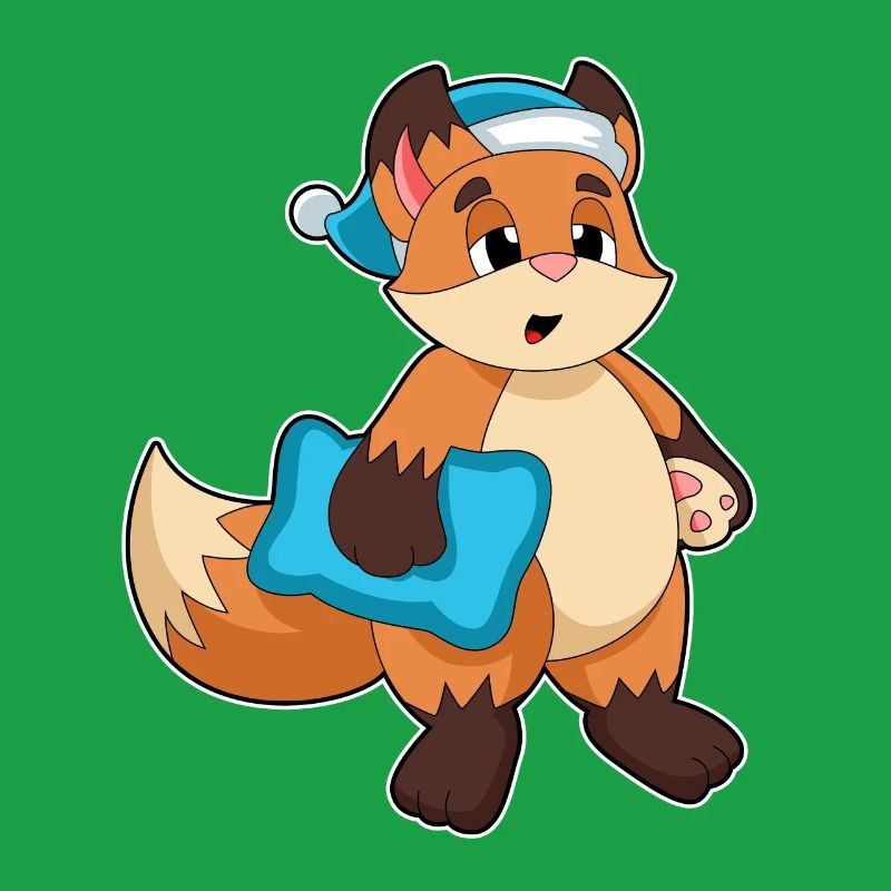 Fox Sleeping Night Cap