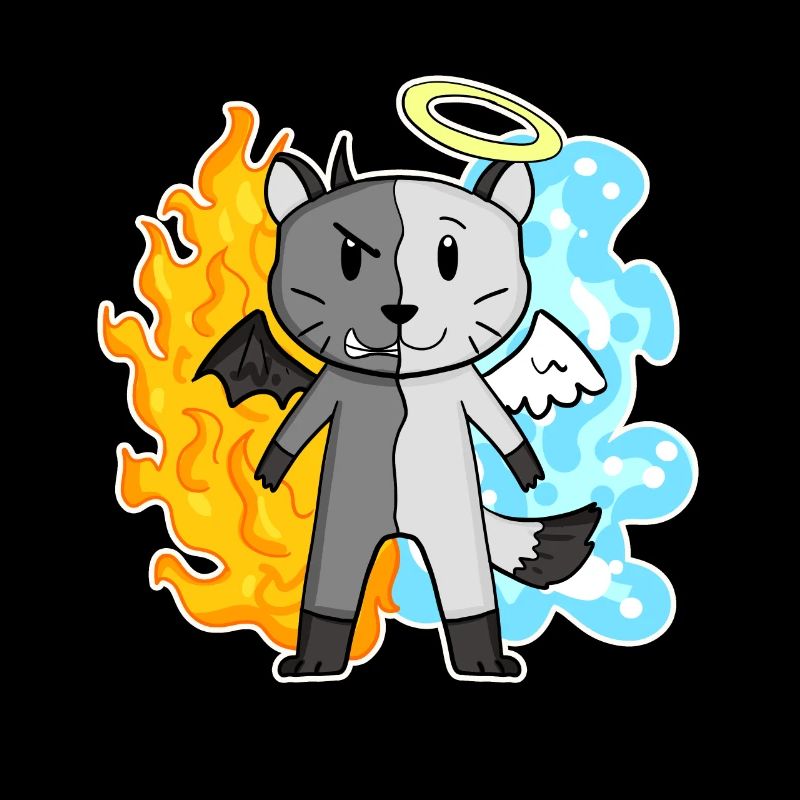 Cat breed American Bobtail - Angel and Devil