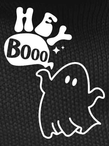 Halloween ghost knows Hey Booo