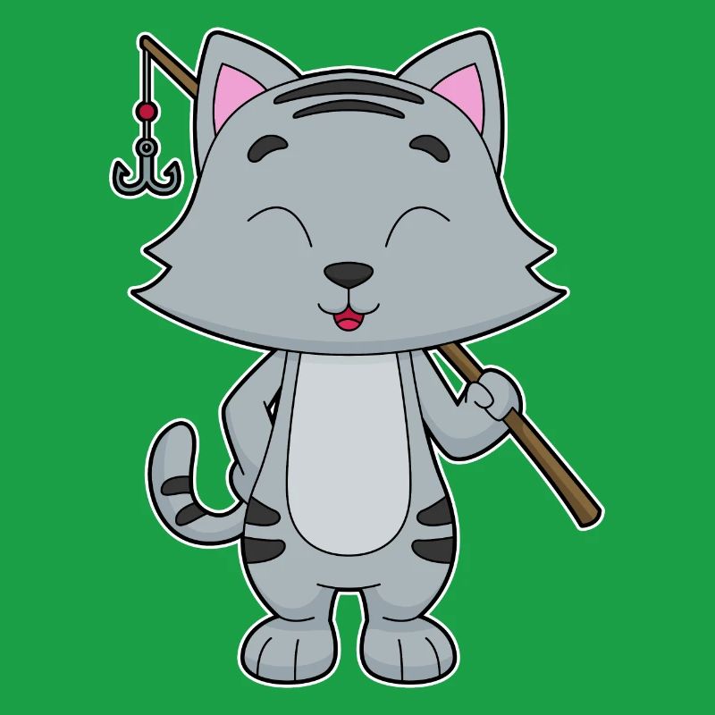 Ange pêcheur de pêche au chat