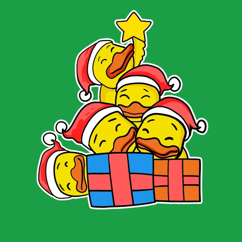 Christmas Christmas Tree Duck Ducks