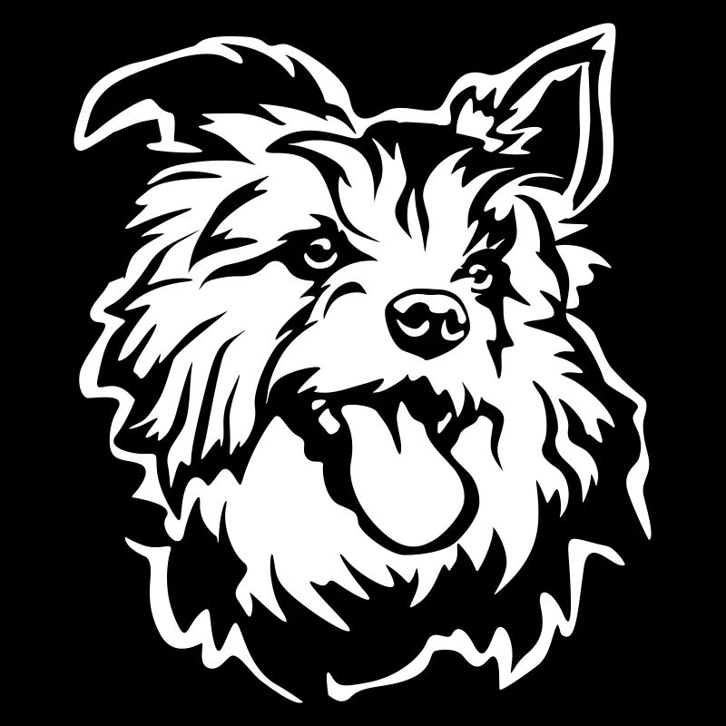 Australian Terrier Kopf "Black Edition"