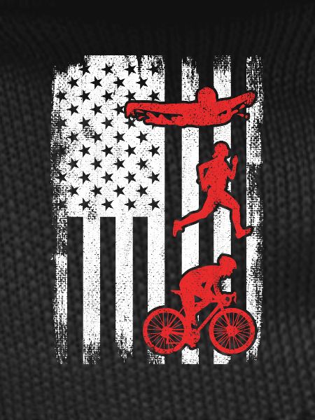 Patriotic triathlete