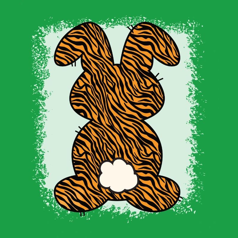 Tiger Pattern Rabbit Bleached Easter