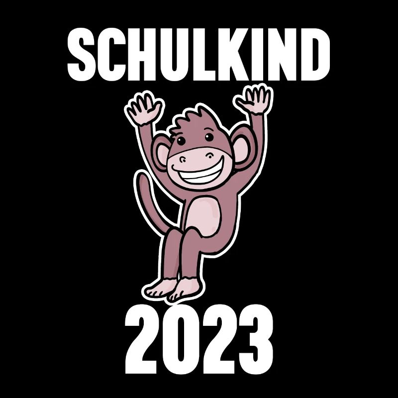 Schuldkind Einschulung Affe 2023